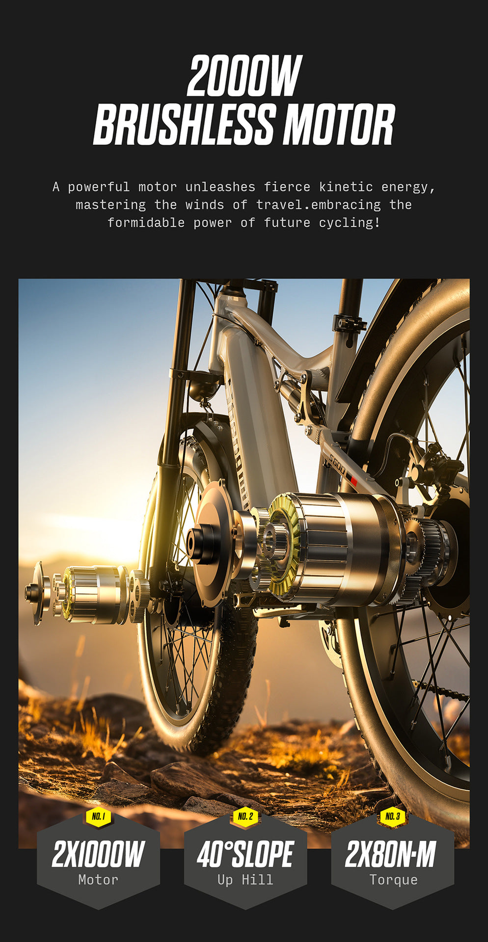High Quality 26 Inch Electric Bicycle 48V 17.5Ah Shengmilo S600 Electric Bike 2000W Dual Motor E Bike Delivery From EU UK USA